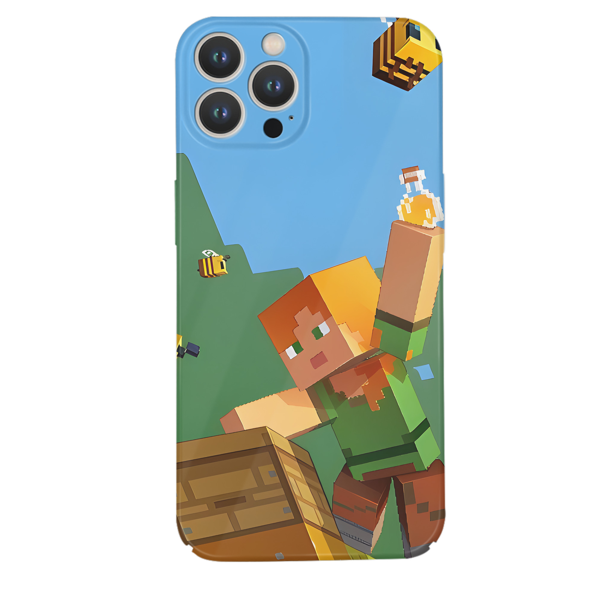 （画像用） マインクラフト ブロックの世界 Minecraft MC Block world 【iPhone 14シリーズ対応】ハードケース